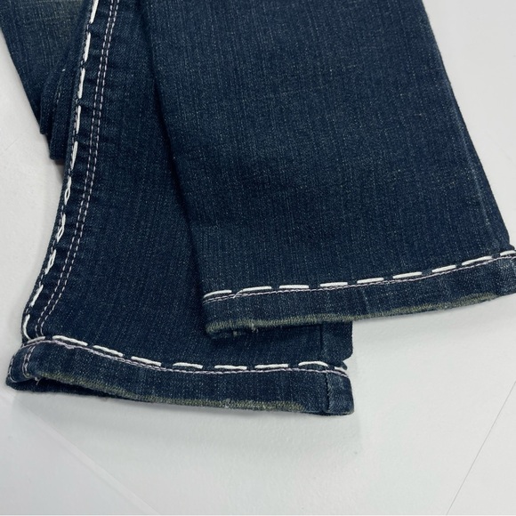 LAGUNA BEACH JEANS Skull Pockets Dark Wash Low Rise Size 26 (Missing 1 Button) - Picture 4 of 11